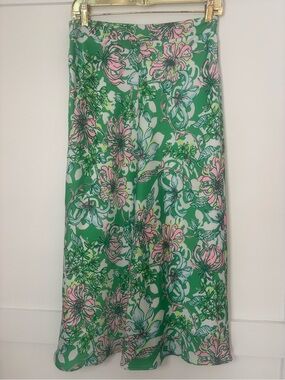 Lilly Pulitzer Rennox Midi Skirt Spearmint Blossom Views size 4